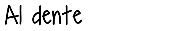 Al dente font preview